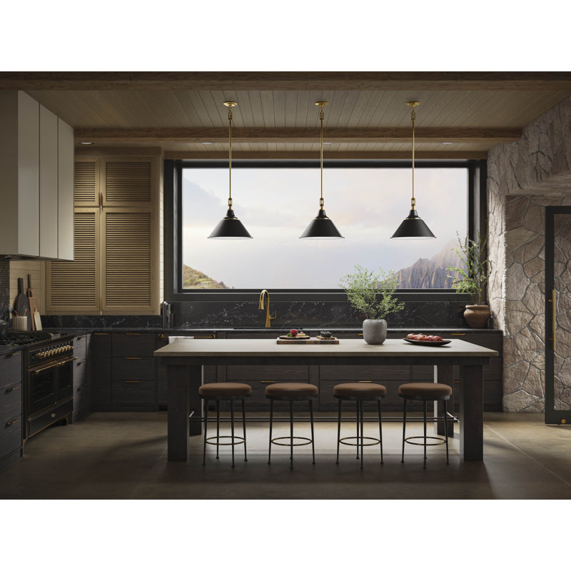 Varla 24 In. Pendant, Gold, 72.44" H x 16" W x 12.38" D