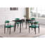 Ensemble de chaises rembourrées en tissu vert 2 pièces Modern Contemporary