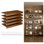 (24 pouces) 5 housses de tablette en fil métallique, housses de grille en PVC expansé pour placard amovible (pas en bois), tablettes de garde-manger pour armoire, étagères de cuisine (couleur WALNUT)