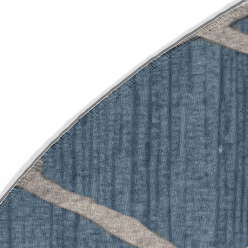 Tapis gris intérieur et extérieur Trellis, Rond 5 pi