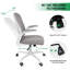 Modern Ergonomic Office Chair with Adjustable Lumbar Support, 360° Swivel Executive Computer Desk Chair with Flip-Up Armrests-455246720