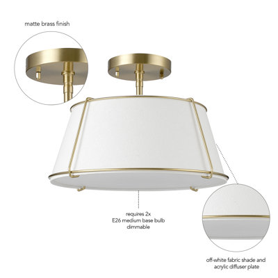 2-Light Flush Mount Ceiling Light