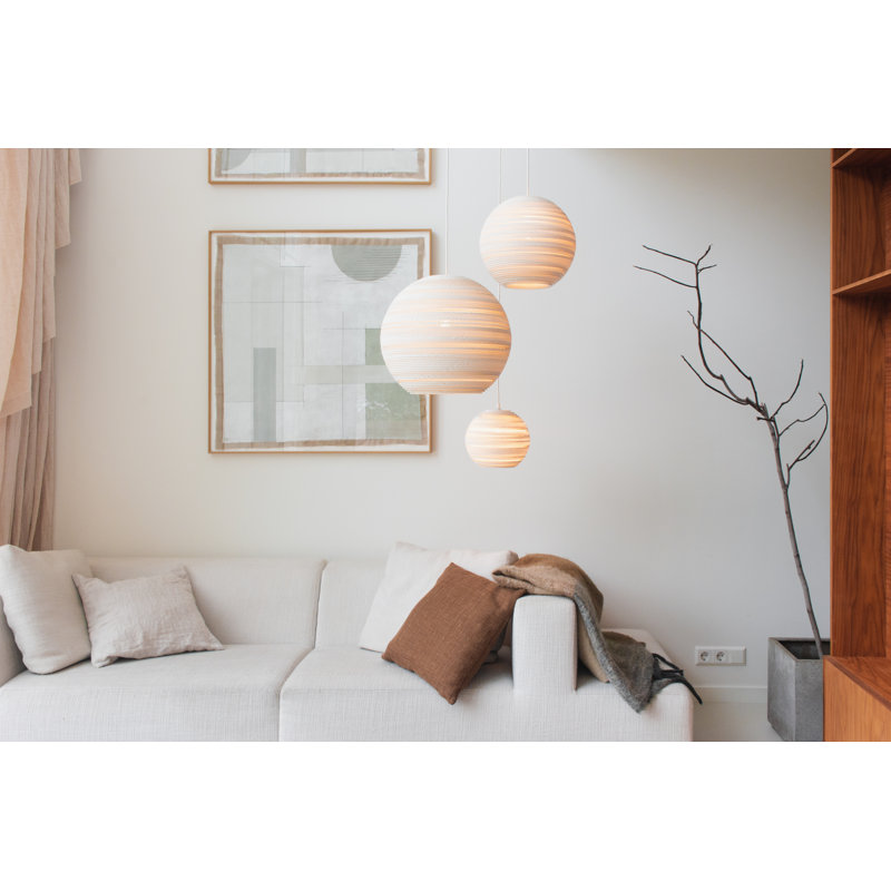 Scraplights Moon 32 Pendant Blonde, White