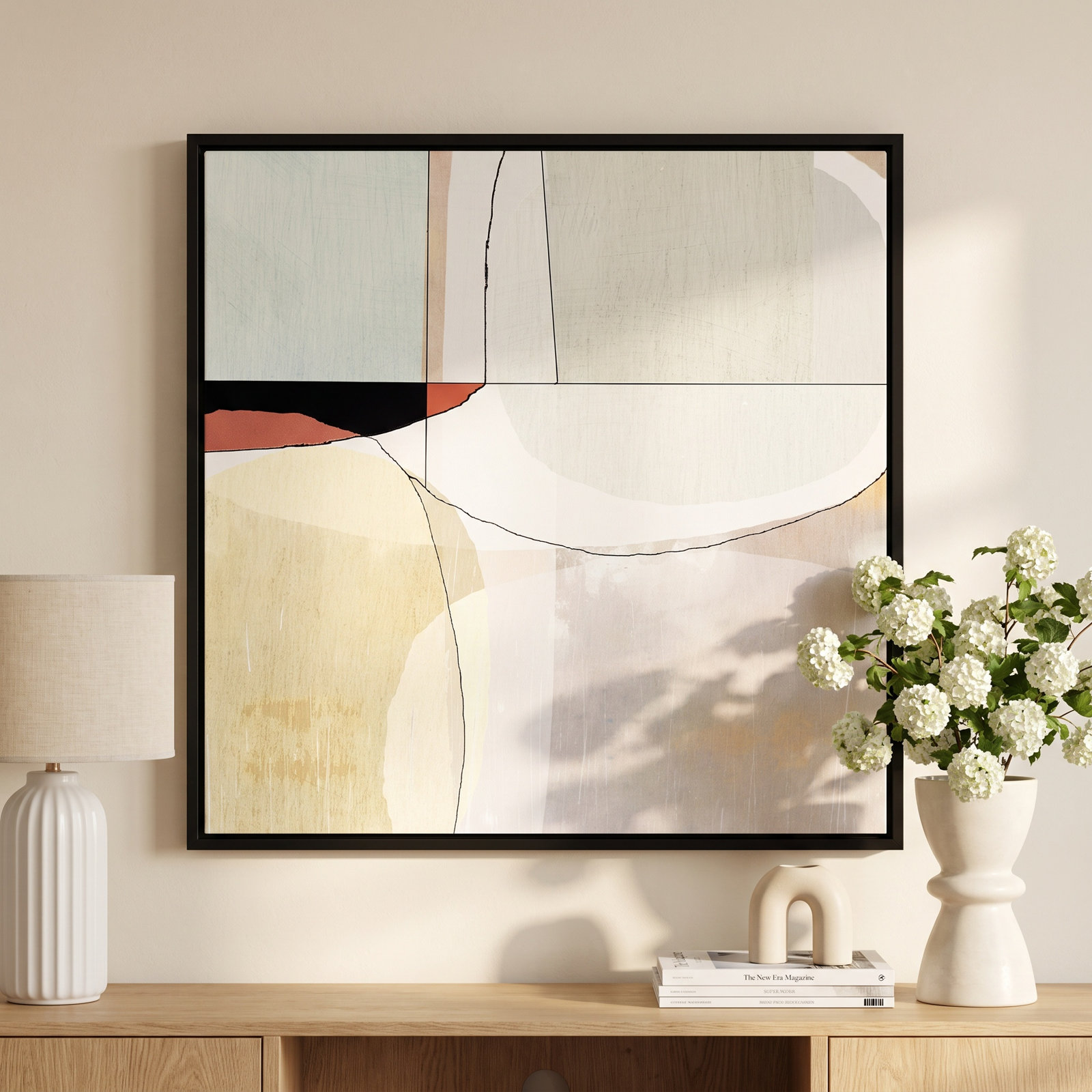 Flagler "Beholder III" Print by Sisa Jasper, 33" H x 33" W, Black