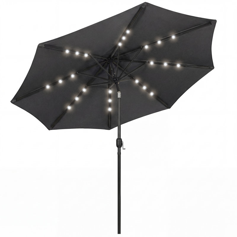 263cm Market Parasol, Black