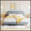 Lit plateforme tapissier Teddy