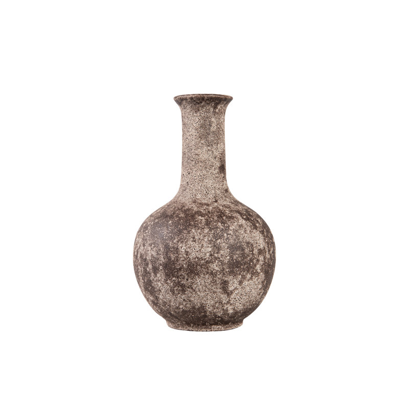 CERAMIC VASE, Brown, overall height- 29cm