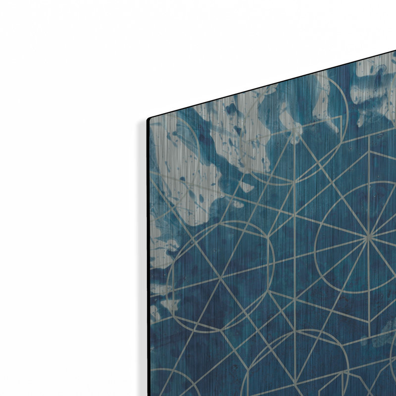 Art mural luxueux en métal «Crystalline 4» par Chariklia Zarris, 36 po x 36 po, H 36 po x l 36 po