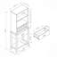 Support à vin, armoire à vin, armoire de rangement avec tiroir et tablettes ouvertes