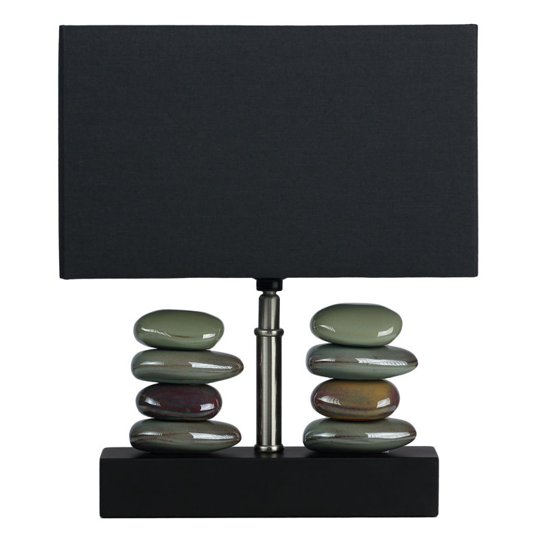 Lampe de table 14 "avec abat-jour rectangulaire LumiRock