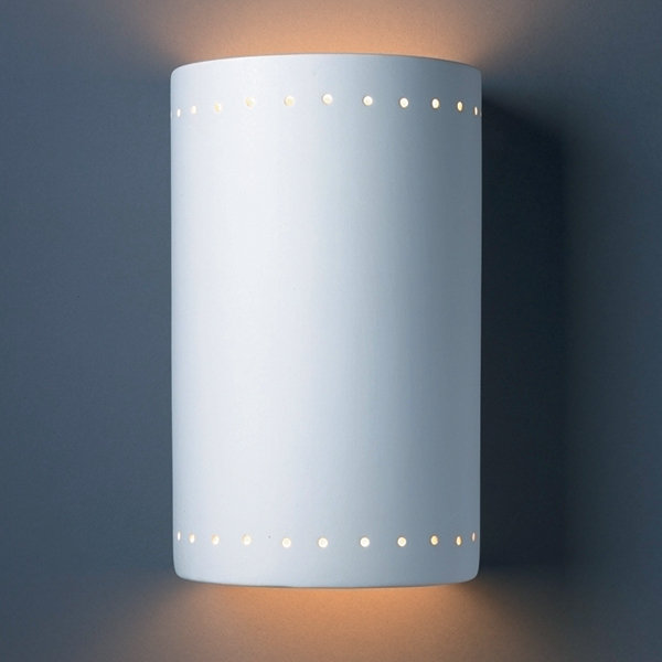 Henry Street Ceramic Flush Mounted Sconce, Bisque