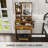 Modern Small Vanity Desk ,Featuring 3 Modes Of LED Lighting With Adjustable Brightness, 3 Drawers And Multiple Open Storage Shelves, A Hair Dryer Holder And Power Socket, And A Dressing Chair.-1319783242
