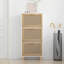Shoe Cabinet 52x25x115 cm Engineered Wood&Natural Rattan-2110737246