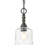 Corder Mini Pendant - Antique Black Iron - Hammered Water Glass-881641178