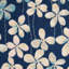 Tapis floral bleu marine / ivoire Zaizi-1439912855