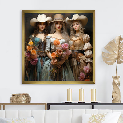 Western Cowgirls Heroines III - art mural