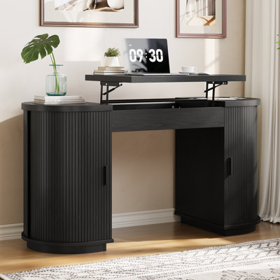 Bureau de direction 59 po à plateau relevable avec prise électrique 59 po