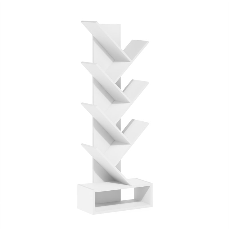 Nickeya Bookcase, White