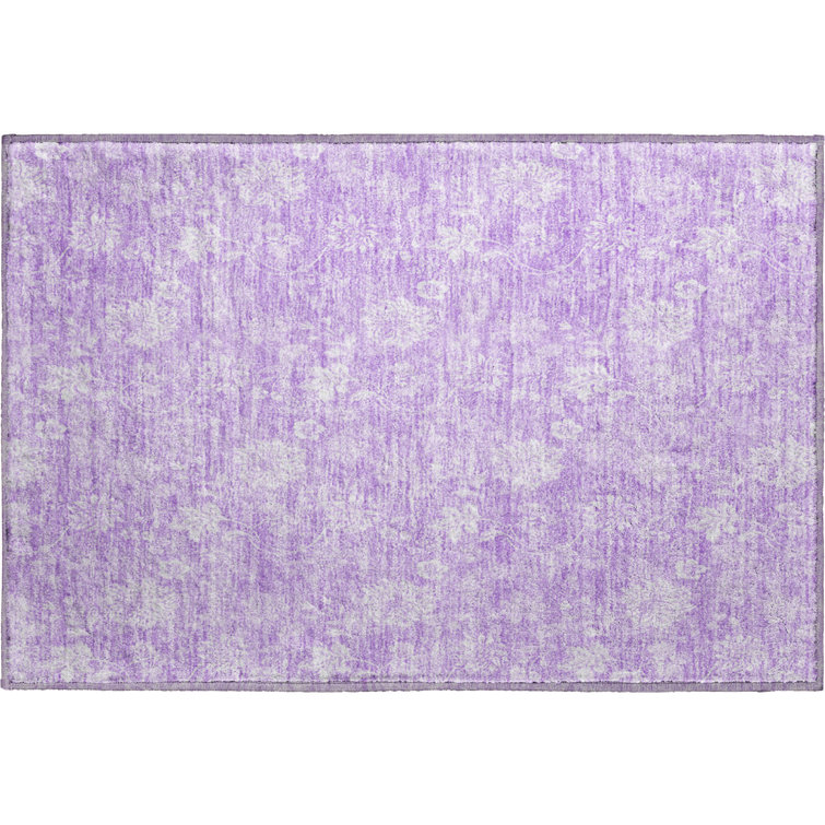 Premium Machine Washable Prisco Lilac Rug