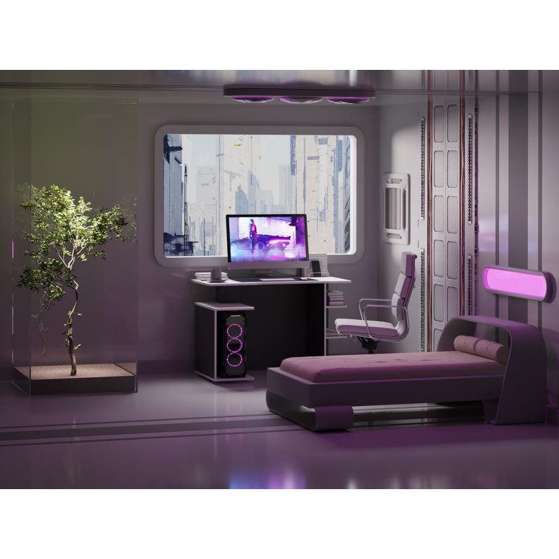 Bureau en L avec prises Jahya