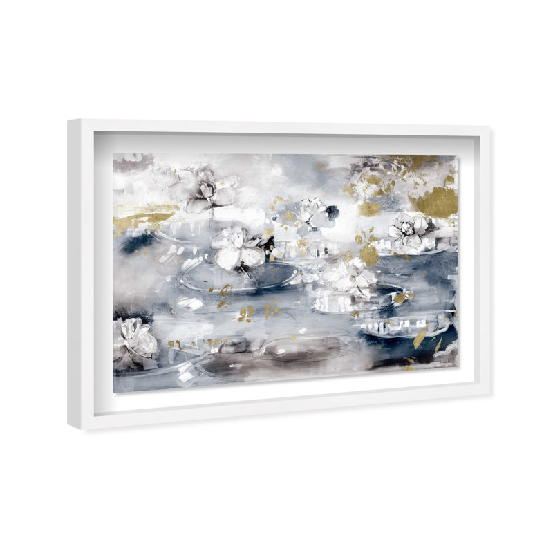 Oliver Gal Michaela Nessim - Through the Sunset Abstract - Luxury Shadowbox Framed Wall Art, 31.5" H x 46.5" W