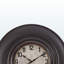 Horloge murale ronde Sante en brun antique, style transitionnel