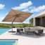 Parasol rectangulaire en porte-à-faux beige de 132 po x 108 po avec tissu recyclé résistant à la décoloration et rotation à 360 degrés-1047785546-1007040245