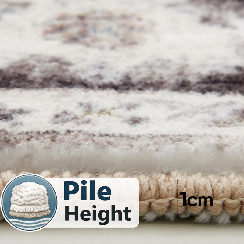 Oriental Machine Tufted Shag Area Rug, Rectangle 200 x 290 cm