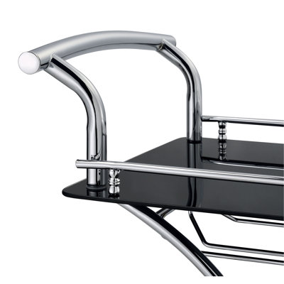Chariot-bar noir et chrome