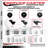 3 Inch Chrome Hooded Neoprene Rubber 8mm Threaded Stem Caster with Brake SCC