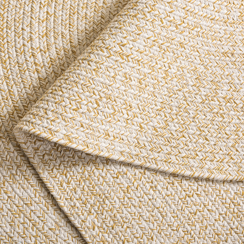 Tapis d'intérieur en coton tressé à tissage plat, Ovale 3 pi x 5 pi