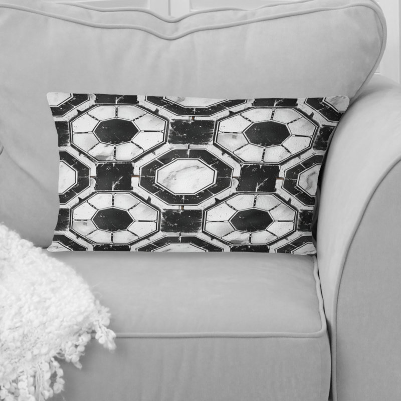 Coussin lombaire noir octogonal - transitionnel
