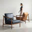 Fauteuil d'appoint en cuir véritable Rowan-1970161763