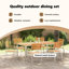 Wood Patio Dining Set with Rectangular Table-526816647-526822011