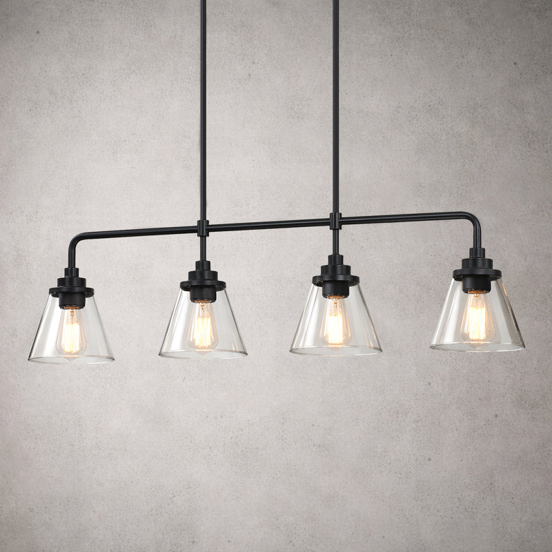 4 - Light Dimmable  Industrial Linear Kitchen Island Pendant Light