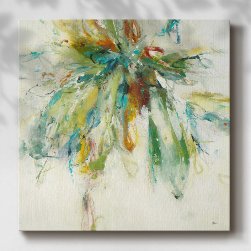 Éclaboussure de couleur sur toile, H 32 po x l 32 po