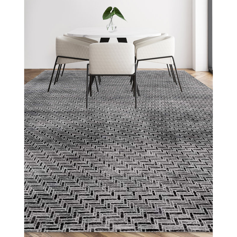 Elegant Chevron Area Rug, Rectangle 5' x 7'