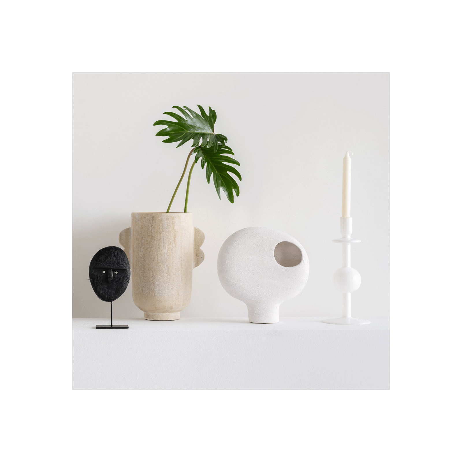 Glass Tabletop Candlestick