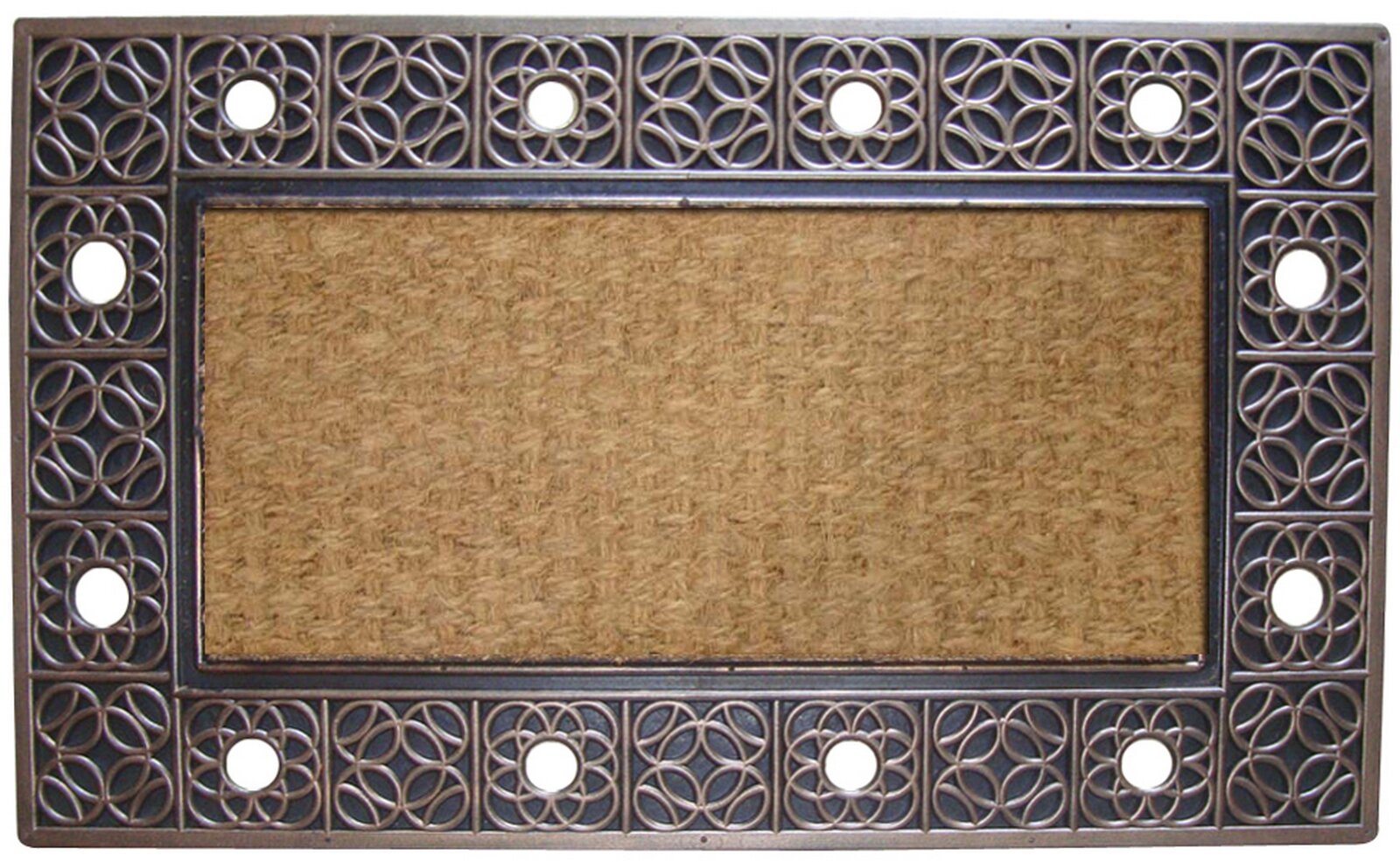 A1 Home Collections A1hc Terracotta 18 in x 30 in Rubber Non-Slip Backing Outdoor Entrance Durable Doormat