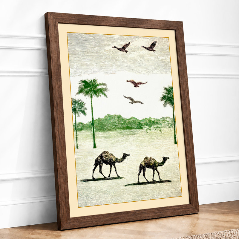 Desert Passage Minimalist - Print, A4 - 29.7 x 21.0 cm, Walnut