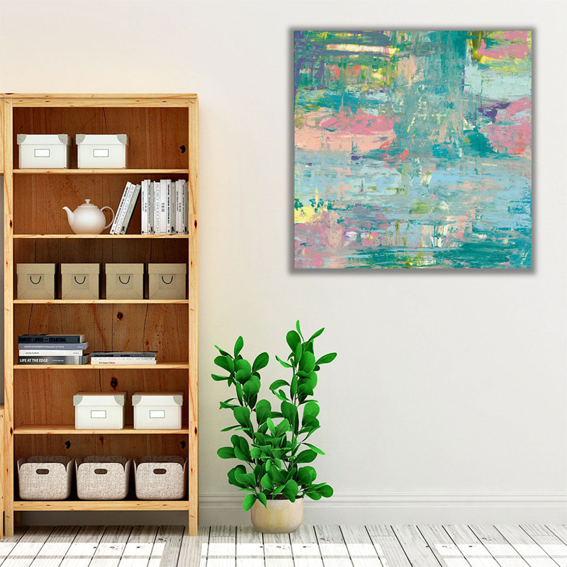 Îles abstraites I - reproduction d'art sur toile, H 30 po x l 30 po
