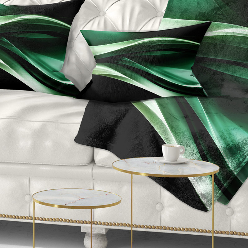 Motif vert scintillant - coussin imprimé abstrait