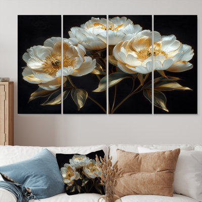Gatton - pivoines, ensemble d'art sur toile