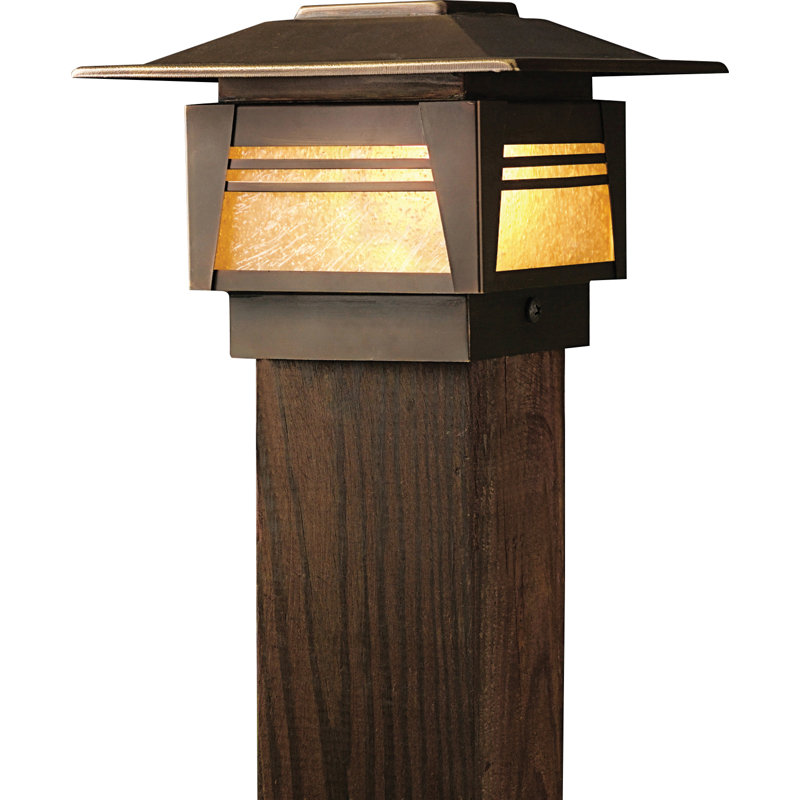Addysen Bronze Low Voltage Metal Fence Post Cap Light