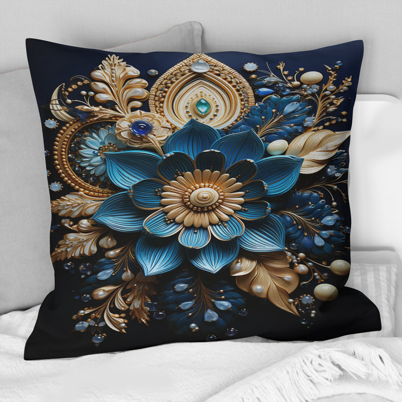 Coussin décoratif imprimé de l'hindouisme «Hinduism Art Sacred Om»