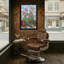 Plantes et fleurs, tulipes, livres, vitrail, art