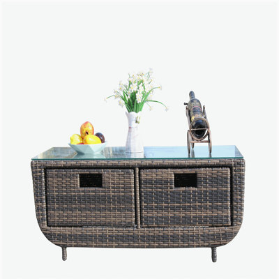 Table basse avec verre trempé