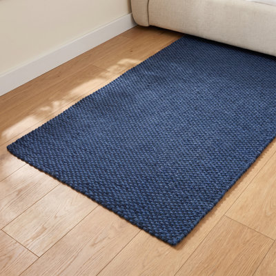Marseille Blue Hand-Woven Geometric Outdoor Rug