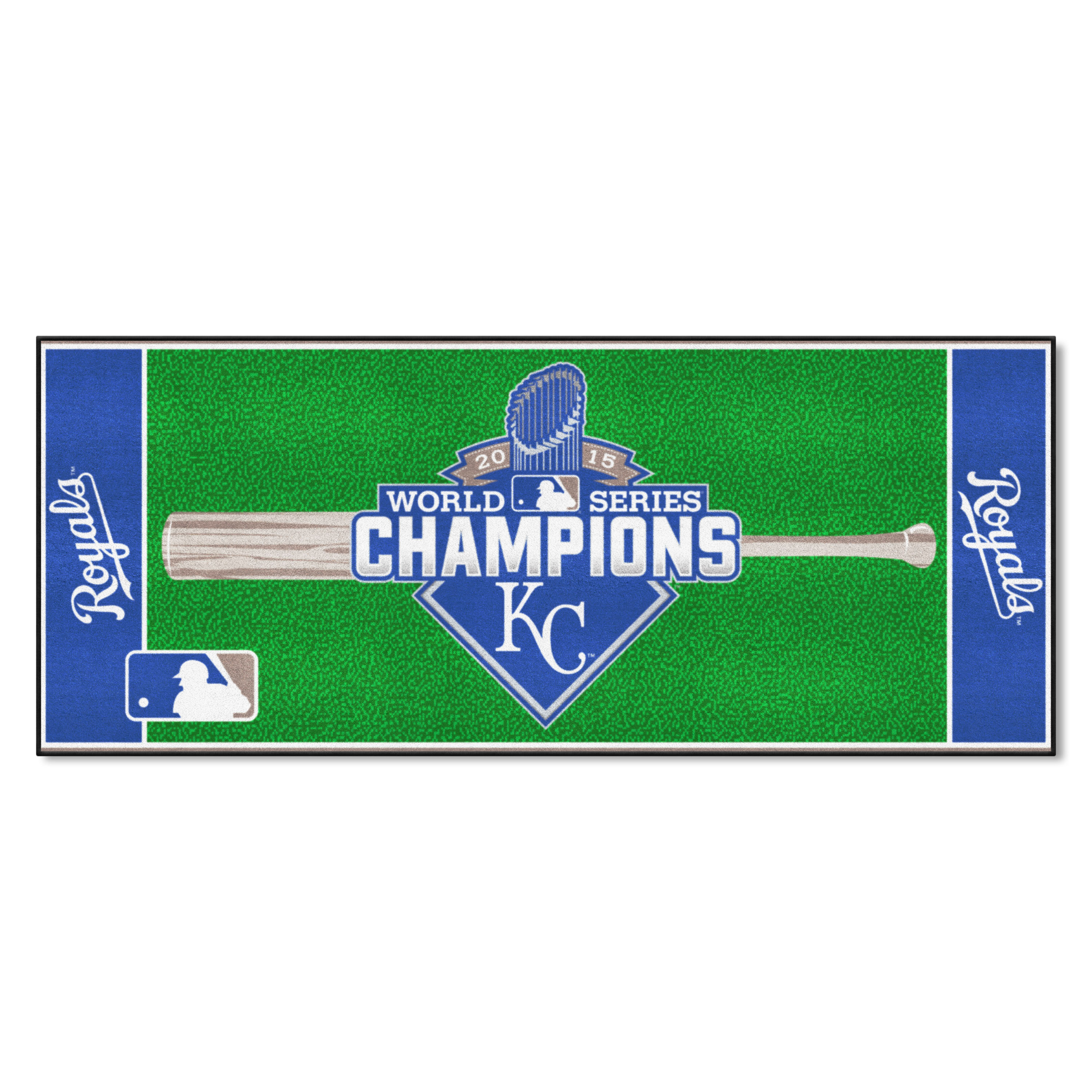  Fanmats Kansas Jayhawks Baseball-Shaped Mat : Sports