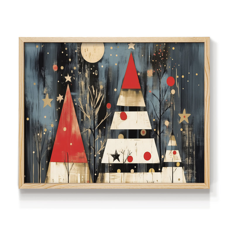 «Chirstmas Art» - DCCLxxi - Reproduction encadrée - Restickable, H 8 po x l 10 po, Naturel